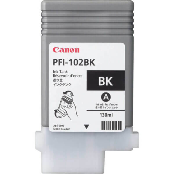 Canon PFI 102BK Black Ink Cartridge (130ML)