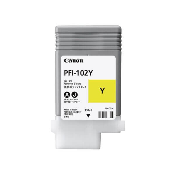 Canon PFI 102Y Yellow Ink Cartridge (130ML)